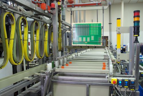 a photo of tanks used to plate pcbs