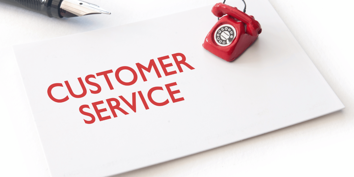 a image saying the words customer service