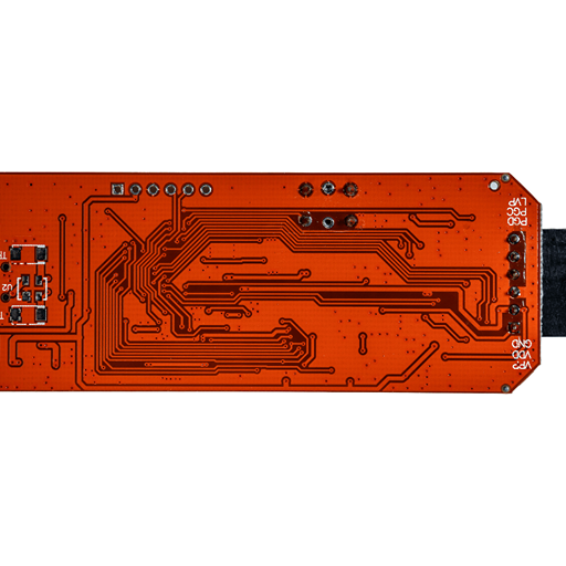 photo of a pcb which includes vias
